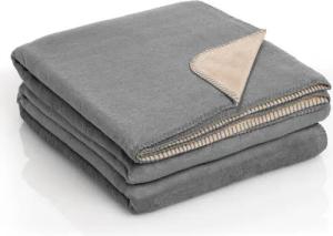 Wohndecke Moon Kuscheldecke Doubleface Baumwollmix ca 220x240cm gekettelter Rand, MOON Heimtextilien, Kuscheldecke