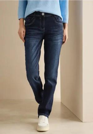 Cecil Damen Jeans im Slim Fit in Blau, Gr: 29