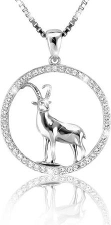 PAVELS Kette mit Anhänger Steinbock, Elegante Sternzeichenkette für den Steinbock