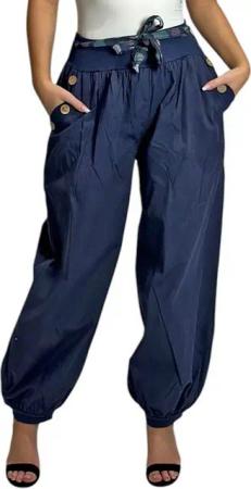 Mississhop Haremshose Leichte Baumwollhose einfarbige Hose Sommerhose Aladinhose M. 270 in Unifarbe