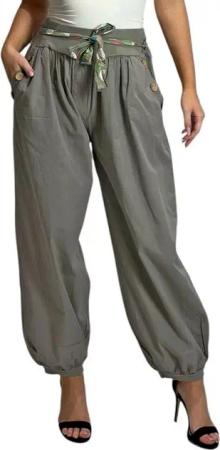 Mississhop Haremshose Leichte Baumwollhose einfarbige Hose Sommerhose Aladinhose M. 270 in Unifarbe