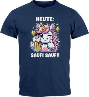 MoonWorks Print-Shirt Herren T-Shirt Alkohol Bier EinhornPartyshirt Feiern Fun-Shirt Spruch mit Print