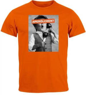 MoonWorks Print-Shirt Herren T-Shirt Aperölchen Fotoprint Schwarzweiss Retro Design mit Print