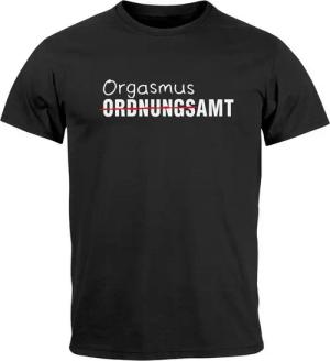 MoonWorks Print-Shirt Herren T-Shirt Aufdruck Ordnungsamt Orgasmusamt Witz Wortspiel mit Print