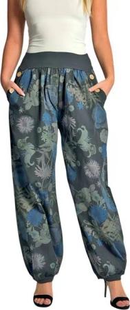 Mississhop Haremshose Baumwollhose Damenhose Aladinhose Blumenprint Sommerhose M. 277 (1-tlg)