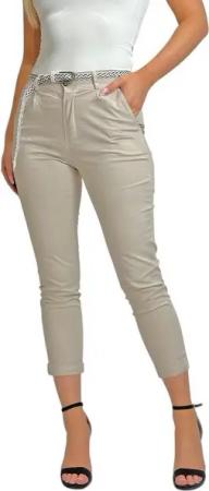 Mississhop Chinohose Damen Hose Baumwolle Hose mit Gürtel M.369