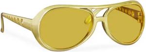 relaxdays Partyanzug Rapper Brille Gold