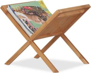 relaxdays Zeitungsständer Bambus