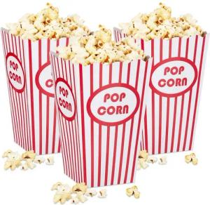 relaxdays Snackschale 144 x Popcorntüten, Pappe