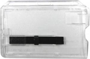 Kranholdt Schlüsselanhänger Kartenhalter, für 1 Karte, aus Polykarbonat (10-tlg), mit Ausschieber, mit Ründlöchern und Langloch