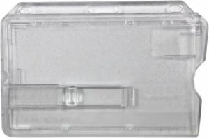 Kranholdt Schlüsselanhänger Kartenhalter, für 1 Karte, aus Polykarbonat (100-tlg), mit Ausschieber, mit Ründlöchern und Langloch