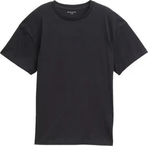 TOM TAILOR Jungen T-Shirt mit Print, schwarz, Uni, Gr. 140