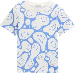TOM TAILOR Jungen T-Shirt mit Allover-Print, grün, Gemustert, Gr. 104/110