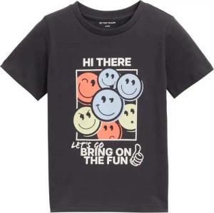 TOM TAILOR Jungen Glow-in-the-Dark T-Shirt, grau, Uni, Gr. 104/110