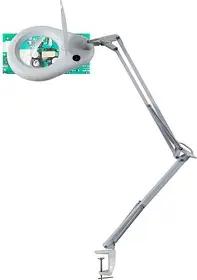 unilux ZOOM Lupenleuchte weiß 7,7 W mit Tischklemme