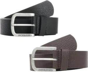 Jack & Jones Ledergürtel Leder Optik Gürtel 2-er Stück Set mit Metall Schnalle JACHARRY (2-St., Basic) 12120697