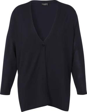 Long Feinstrickjacke Marine