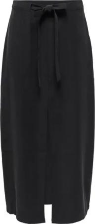 JACQUELINE de YONG Sommerrock Midirock mit Bindegürtel und hohem Schlitz JDYOLLI MIDI BELT SKIRT WVN