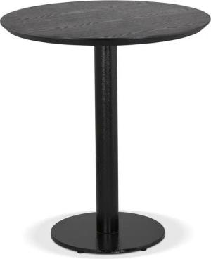 KADIMA DESIGN Esstisch Runder Esszimmertisch, Ø 60 cm, Höhe 75,5 cm, Naturholz & Gusseisen, Bodenschutz