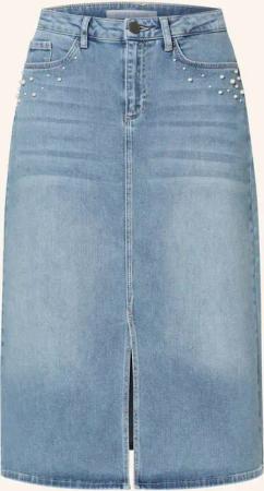 BETTY&CO Jeansrock mit Schmuckperlen