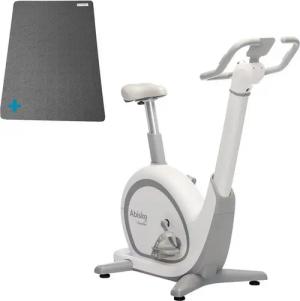 Skandika Heimtrainer Abisko Set (mit Bodenschutzmatte), EMS-Widerstand mit App Steuerung, Auto. Lenker- & Satteleinstellung