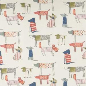 Prestigious Textiles Stoff Baumwollstoff Panama Toto Hunde beige bunt von Prestigious Textiles