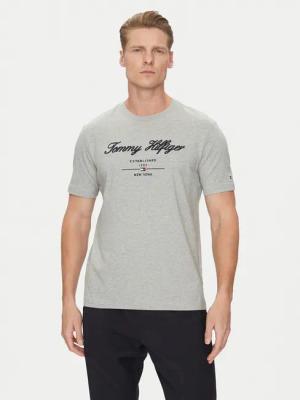 Tommy Hilfiger T-Shirt Script Logo MW0MW33691 Grau Regular Fit