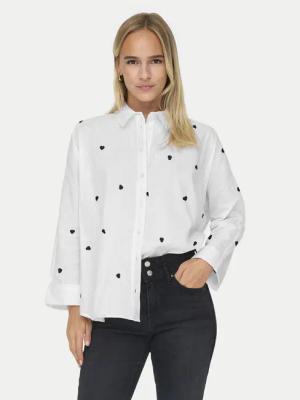 ONLY Hemd 15283743 Weiß Box Fit