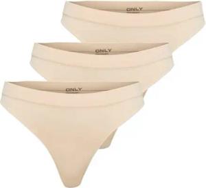 ONLY T-String ONLVICKY RIB S-LESS THONG 3-PK NOOS (Packung, 3-St)