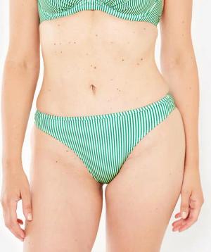 Bikini-Hose Damen gestreift Nina grün/weiß