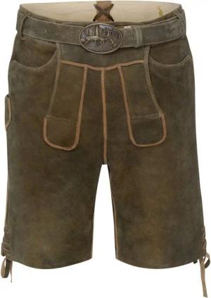 Almsach Trachtenhose Kurze Lederhose mit Gürtel