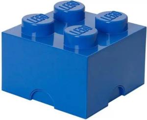 Room Copenhagen Aufbewahrungsbox LEGO® Storage Brick 4 Blau (1x Aufbewahrungsstein, 1 St., 4 Noppen 25 x 25 x 18 cm), Baustein stapelbar