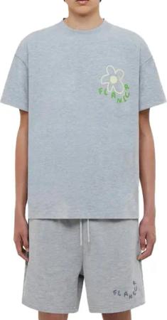 Flâneur - T-shirt grijs Blossom - Größe XL - grau