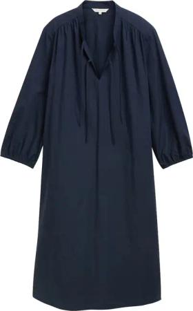 TOM TAILOR Damen Kleid mit Schnürdetails, blau, Uni, Gr. 40