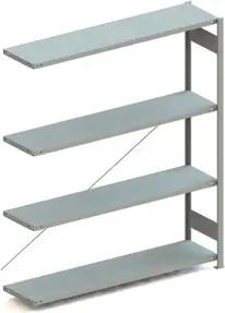 Meta Steckregal Grundregal S3 CLIP 200 GR 2500 x 1700 x 400 mm verzinkt + 5 Böden