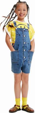 Desigual Latzhose 23SGDD08 Blau Regular Fit