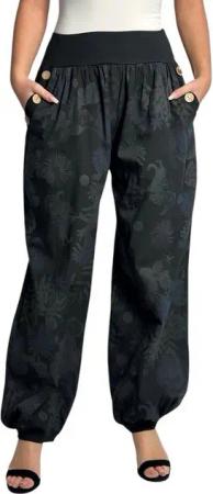 Mississhop Haremshose Baumwollhose Damenhose Aladinhose Blumenprint Sommerhose M. 277 (1-tlg)