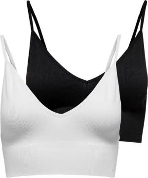ONLY Bustier ONLVICKY RIB S-LESS V-NECK 2-PACK TOP (Packung, 2-tlg., 2er-Pack)