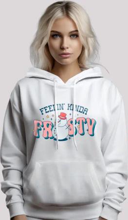 F4NT4STIC Kapuzenpullover "Feelin Kinda Frosty Snowman", Premium Qualität