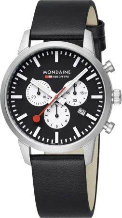 Mondaine MSD.41420.LBV Herrenuhr SBB Neo Chronograph 41mm 5ATM