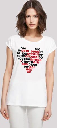 F4NT4STIC T-Shirt "I love you Binary Code Herz", Premium Qualität