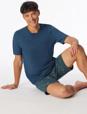 Shirt kurzarm Sweat-Qualität indigo - Mix+Relax 56