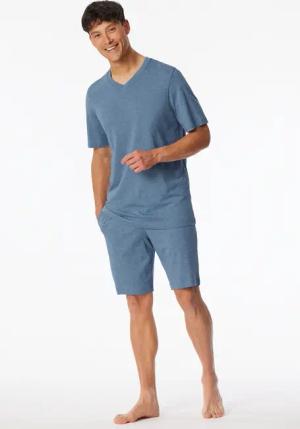 Schlafanzug kurz blau-jaspe - Modern Nightwear 52