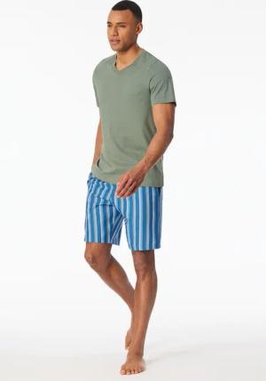 Shirt kurz arm V-Ausschnitt khaki - Mix+Relax 48