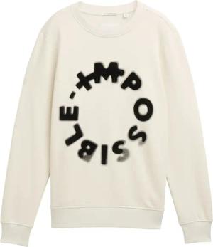 TOM TAILOR Jungen Sweatshirt mit Print, weiß, Uni, Gr. 152
