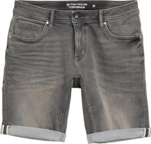 TOM TAILOR Herren TTJOSH Regular Slim Jeans Shorts mit Superstretch, grau, Uni, Gr. 28
