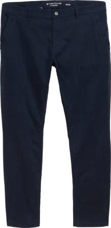 TOM TAILOR Herren Plus Size - Tapered Chino Hose, blau, Uni, Gr. 46/32