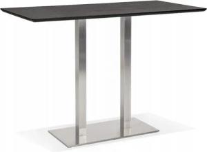 KADIMA DESIGN Bartisch Hochtisch Schwarz Designer Tisch aus Holz und Metall Modern Elegant (Stehtisch für Veranstaltungen Kadima Design), Bartisch MAMBO BAR mit großer Tischplatte 180x90x100 cm