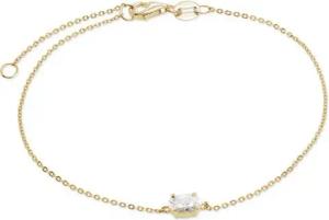 FAVS Silberarmband FAVS Damen-Armband 375er Gelbgold 1 Zirkonia, Modern