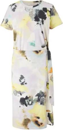 s.Oliver Sommerkleid - bedrucktes Shirtkleid - kurzarm Kleid - Midikleid
